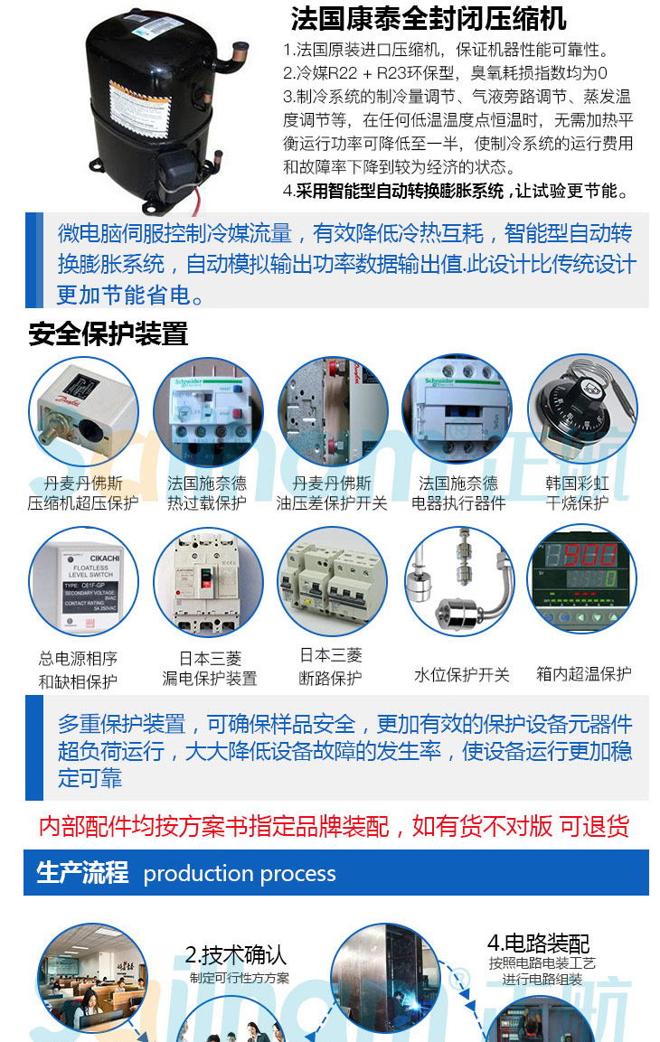 藍色烤漆恒溫恒濕箱配件配置